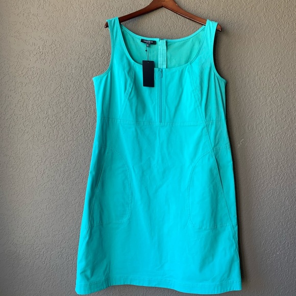 Lafayette turquoise sleeveless sheath dress XL